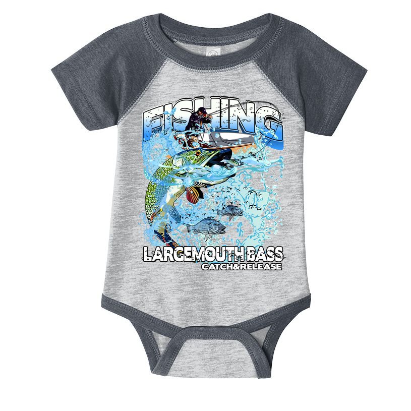 Catch And Release Largemouth Bass Fishing Infant Baby Jersey Bodysuit