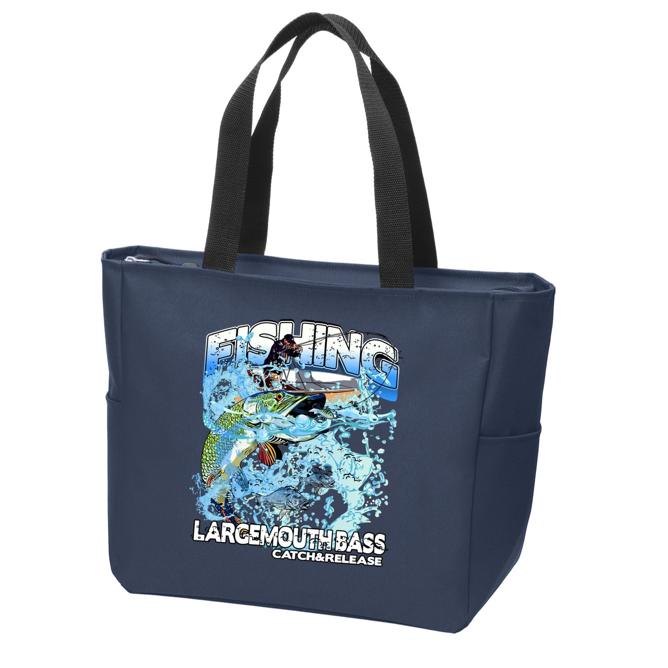 Catch And Release Largemouth Bass Fishing Zip Tote Bag