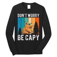 Capybara Animal Rodent Capybara Dont Be Worry Be Capy Long Sleeve Shirt