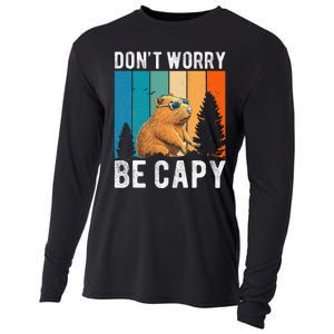 Capybara Animal Rodent Capybara Dont Be Worry Be Capy Cooling Performance Long Sleeve Crew