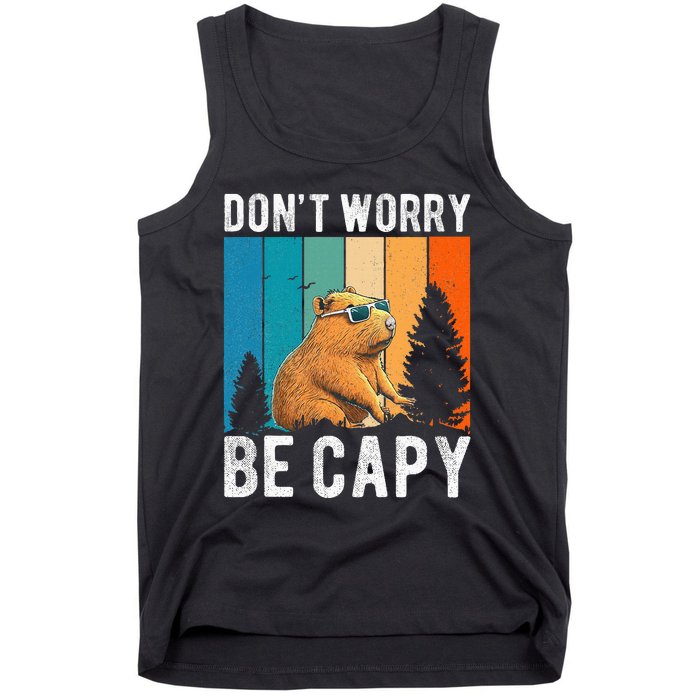 Capybara Animal Rodent Capybara Dont Be Worry Be Capy Tank Top