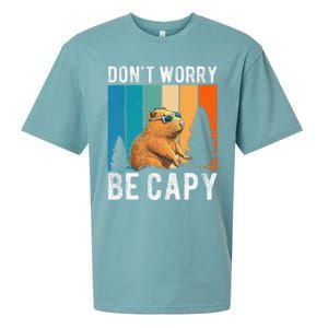 Capybara Animal Rodent Capybara Dont Be Worry Be Capy Sueded Cloud Jersey T-Shirt