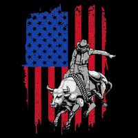 Cool American Rodeo Bull Rider Design Women Doggie Tank