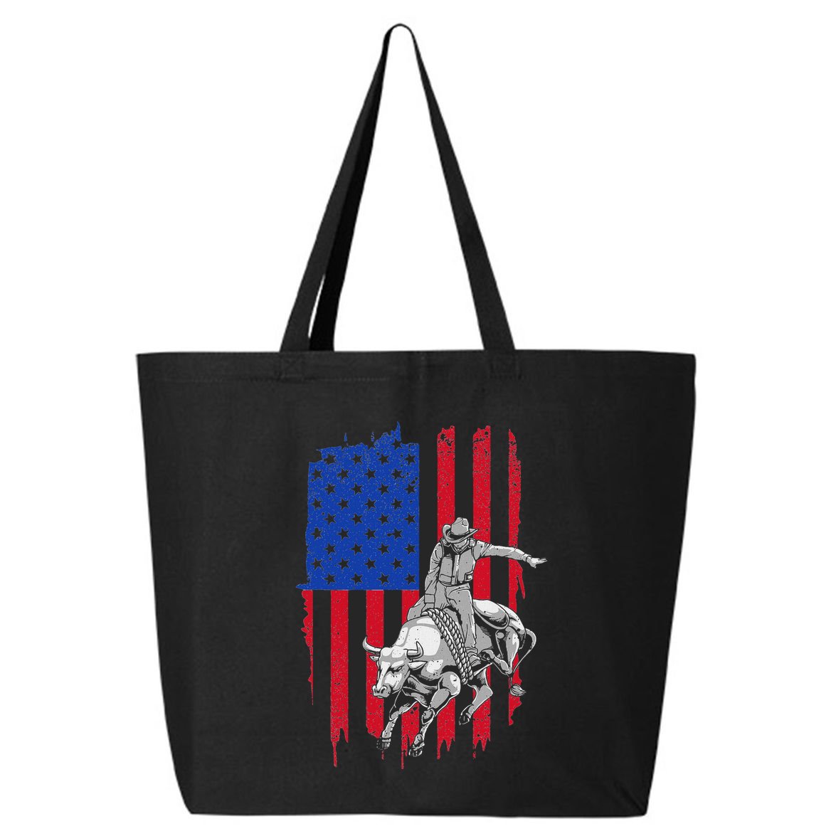 Cool American Rodeo Bull Rider Design Women 25L Jumbo Tote