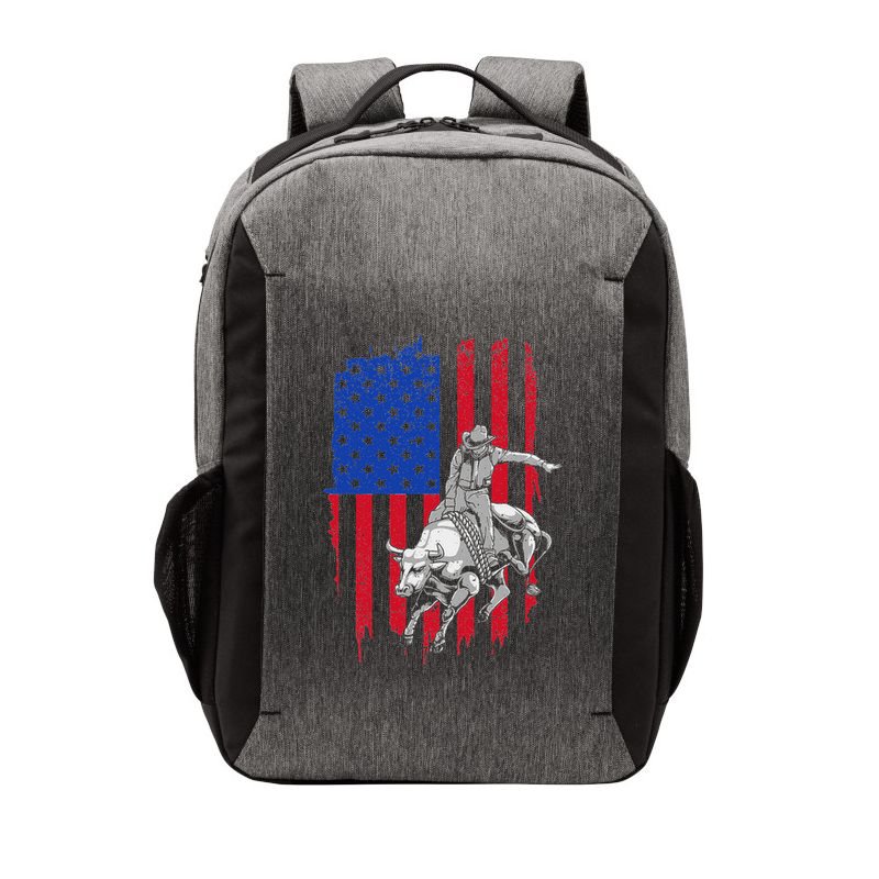 Cool American Rodeo Bull Rider Design Women Vector Backpack