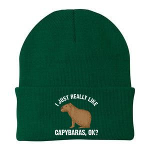 Capybara Art Rodent Capybara Lover Knit Cap Winter Beanie