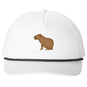 Capybara Art Rodent Capybara Lover Snapback Five-Panel Rope Hat