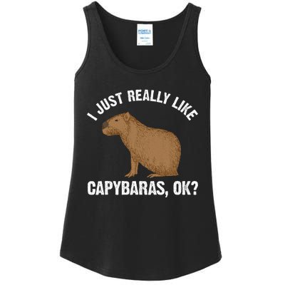 Capybara Art Rodent Capybara Lover Ladies Essential Tank