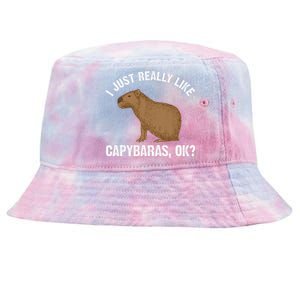 Capybara Art Rodent Capybara Lover Tie-Dyed Bucket Hat