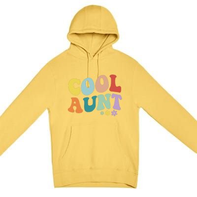 Cool Aunt Retro Gift Premium Pullover Hoodie