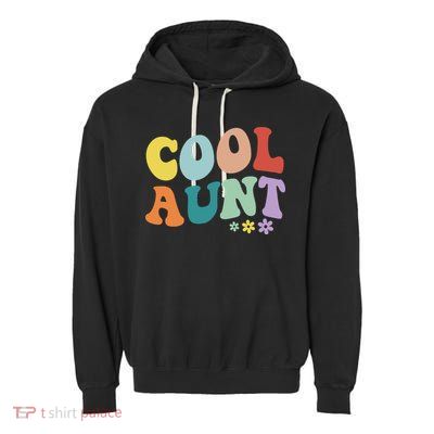 Cool Aunt Retro Gift Garment-Dyed Fleece Hoodie