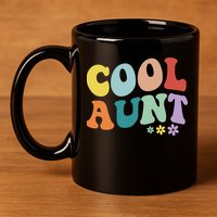 Cool Aunt Retro Gift 11oz C Handle Ceramic Mug