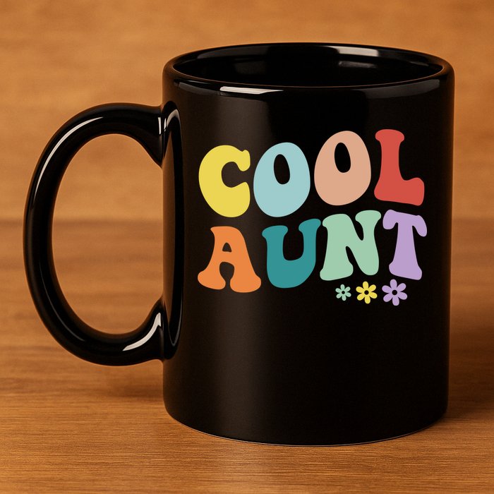 Cool Aunt Retro Gift 11oz C Handle Ceramic Mug