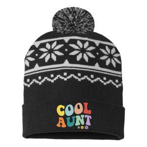 Cool Aunt Retro Gift USA-Made Snowflake Beanie