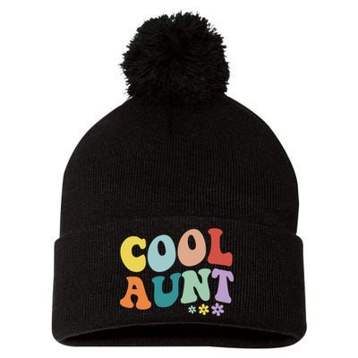 Cool Aunt Retro Gift Pom Pom 12in Knit Beanie