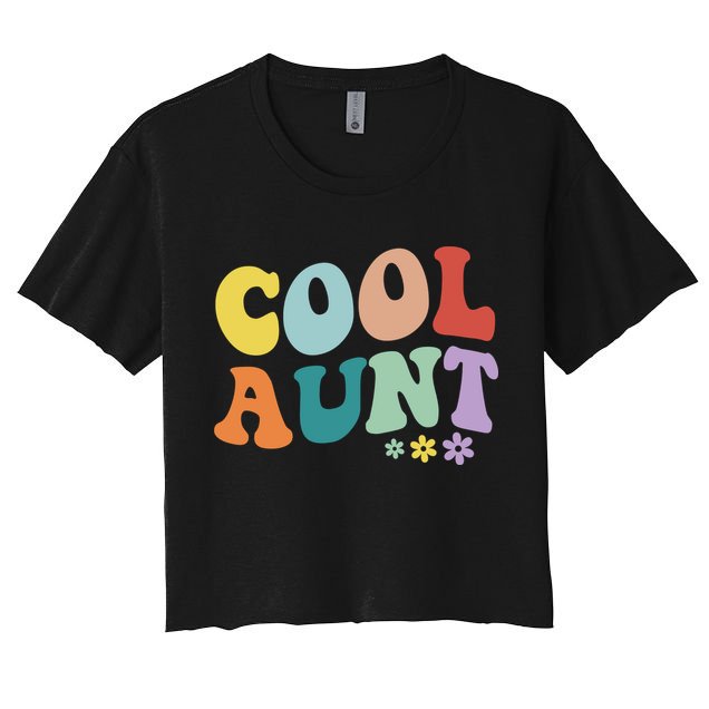 Cool Aunt Retro Gift Crop Top