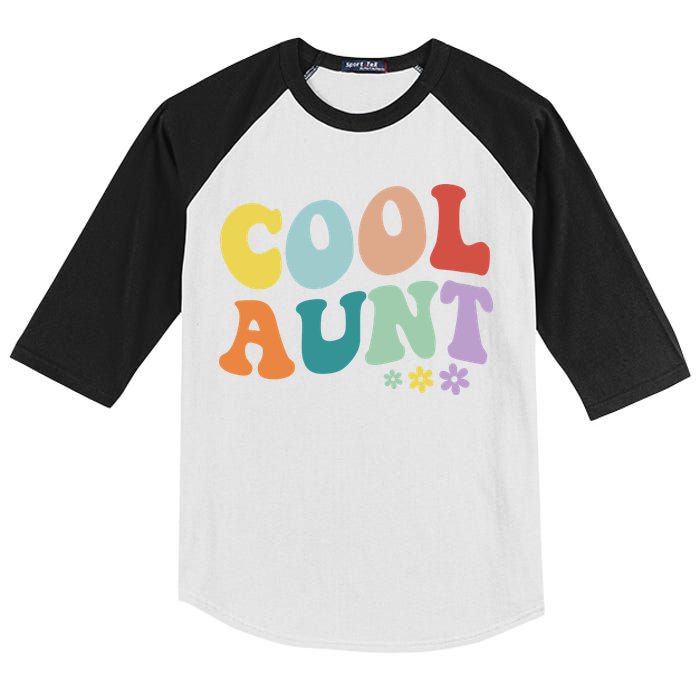 Cool Aunt Retro Gift Kids Colorblock Raglan Jersey