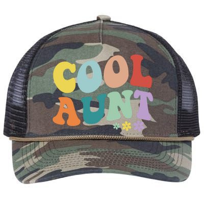 Cool Aunt Retro Gift Retro Rope Trucker Hat Cap