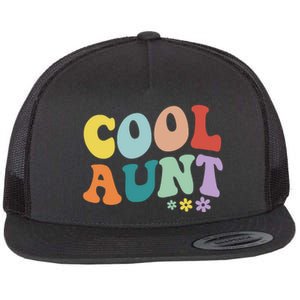 Cool Aunt Retro Gift Flat Bill Trucker Hat