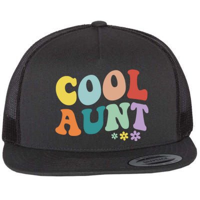 Cool Aunt Retro Gift Flat Bill Trucker Hat