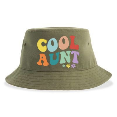 Cool Aunt Retro Gift Sustainable Bucket Hat