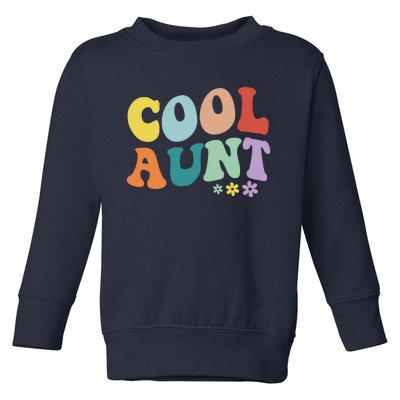 Cool Aunt Retro Gift Toddler Sweatshirt