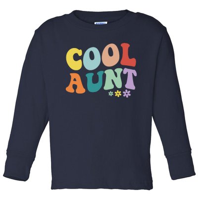 Cool Aunt Retro Gift Toddler Long Sleeve Shirt