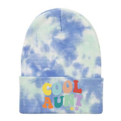 Cool Aunt Retro Gift Tie Dye 12in Knit Beanie