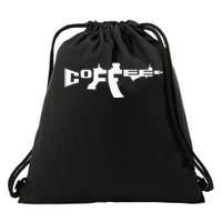 Coffee Ar15 Rifle Gun Owner Drawstring Bag