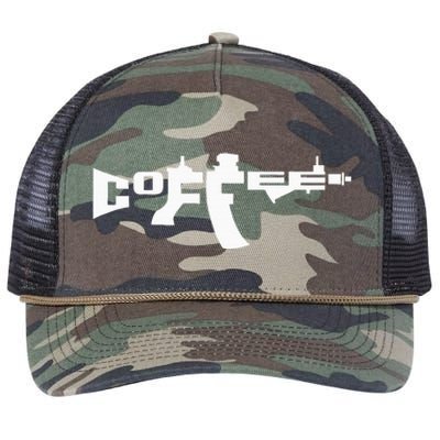 Coffee Ar15 Rifle Gun Owner Retro Rope Trucker Hat Cap