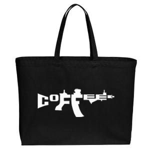 Coffee Ar15 Rifle Gun Owner Cotton Canvas Jumbo Tote