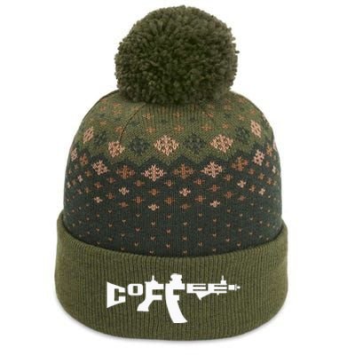 Coffee Ar15 Rifle Gun Owner The Baniff Cuffed Pom Beanie