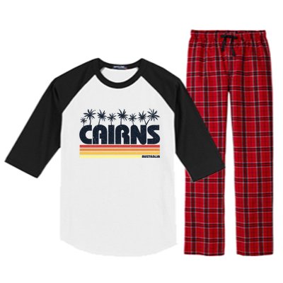 Cairns Australia Retro Tourism Cute Gift Raglan Sleeve Pajama Set