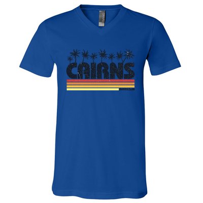 Cairns Australia Retro Tourism Cute Gift V-Neck T-Shirt