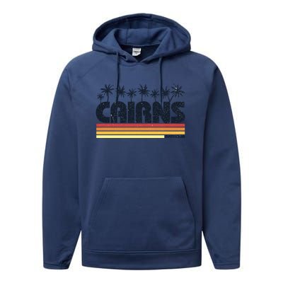 Cairns Australia Retro Tourism Cute Gift Performance Fleece Hoodie