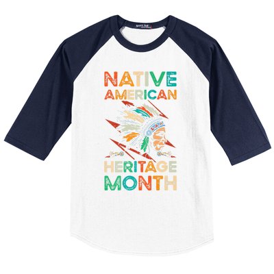 Columbus American Regalia Native American Heritage Month Cool Gift Baseball Sleeve Shirt