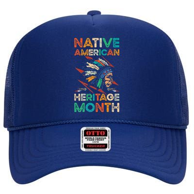 Columbus American Regalia Native American Heritage Month Cool Gift High Crown Mesh Back Trucker Hat