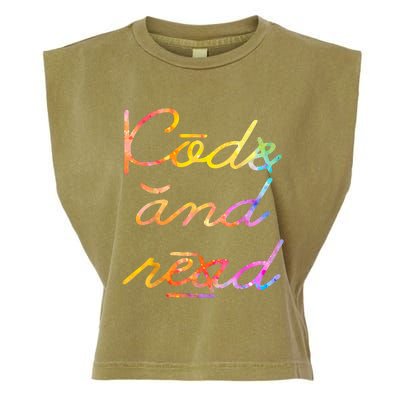 Code And Read Dyslexia Awareness Garment-Dyed Women's Muscle Tee