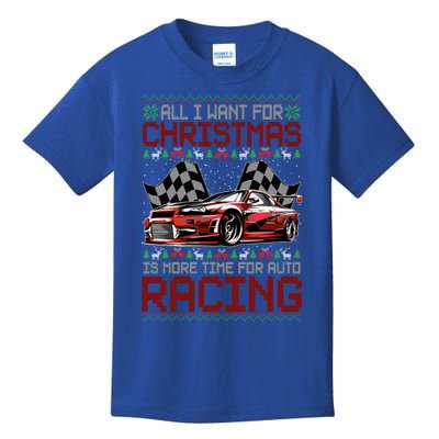 Christmas Auto Racing Funny Ugly Xmas Gift Kids T-Shirt