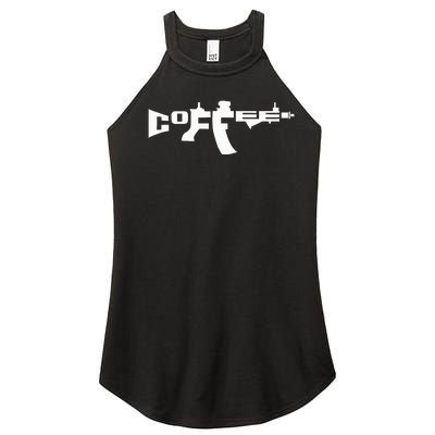 Coffee AR15 Rifle Gun Owner Women’s Perfect Tri Rocker Tank