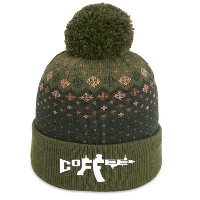 Coffee AR15 Rifle Gun Owner The Baniff Cuffed Pom Beanie