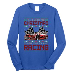 Christmas Auto Racing Funny Ugly Xmas Gift Long Sleeve Shirt