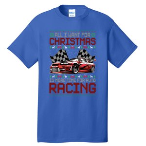 Christmas Auto Racing Funny Ugly Xmas Gift Tall T-Shirt