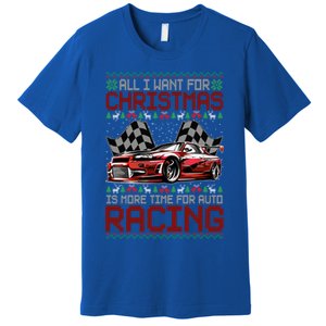 Christmas Auto Racing Funny Ugly Xmas Gift Premium T-Shirt