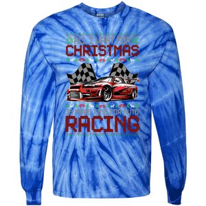 Christmas Auto Racing Funny Ugly Xmas Gift Tie-Dye Long Sleeve Shirt