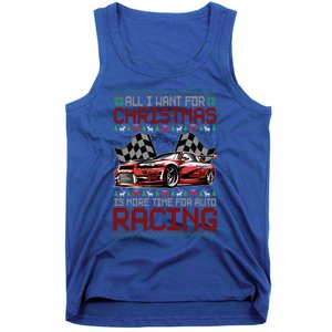 Christmas Auto Racing Funny Ugly Xmas Gift Tank Top