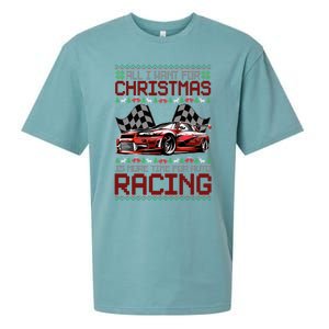 Christmas Auto Racing Funny Ugly Xmas Gift Sueded Cloud Jersey T-Shirt