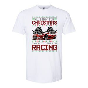 Christmas Auto Racing Funny Ugly Xmas Gift Softstyle CVC T-Shirt