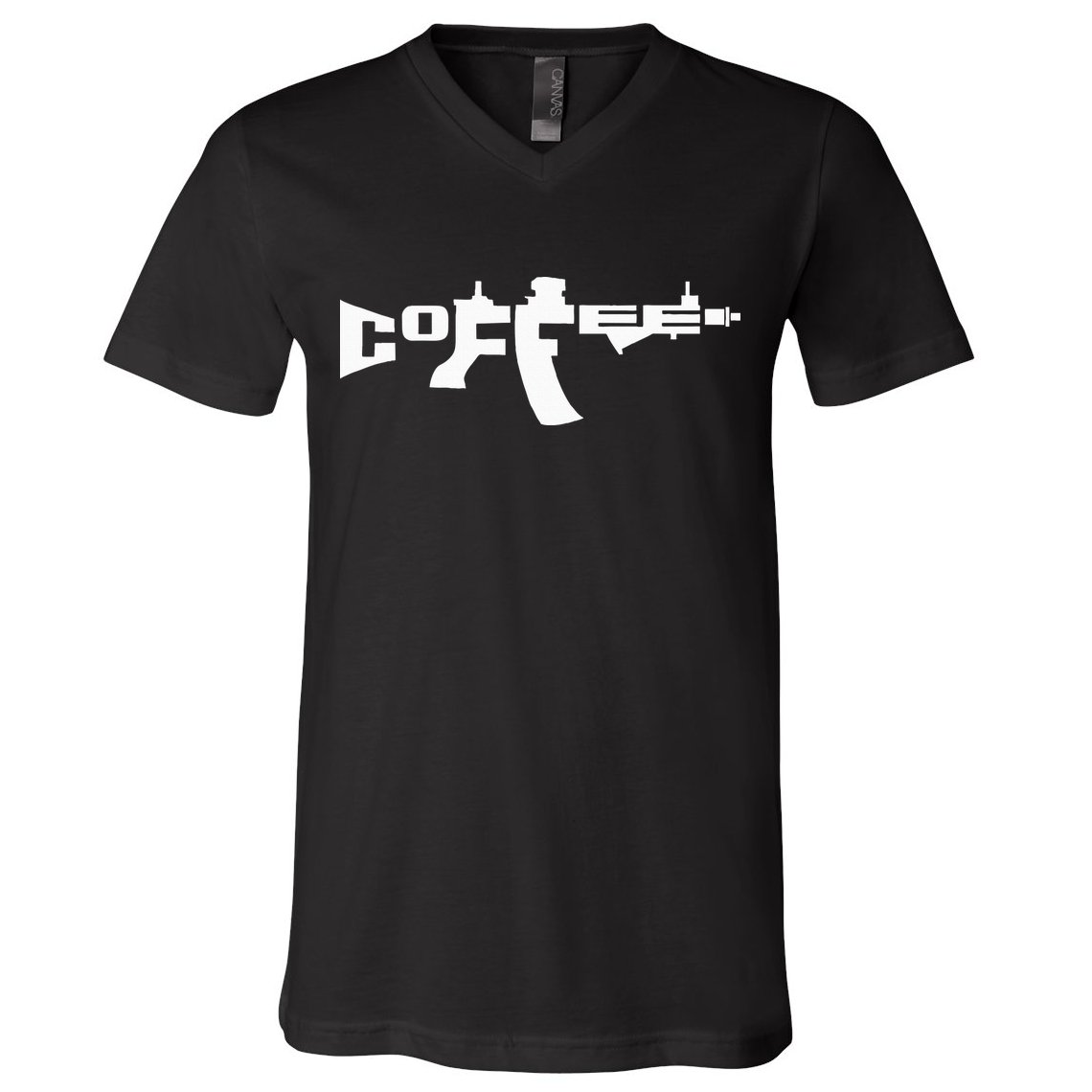 Coffee AR15 Rifle Gun Owner V-Neck T-Shirt
