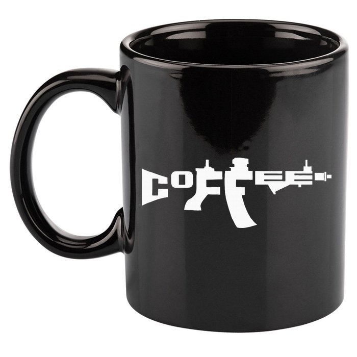 Coffee AR15 Rifle Gun Owner 11oz C Handle Ceramic Mug